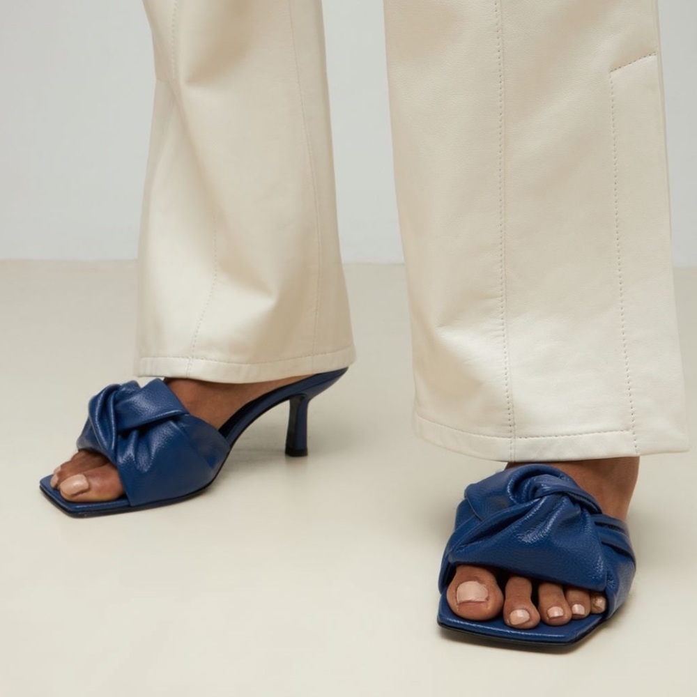 BY FAR
65MM LANA PATENT LEATHER MULES
